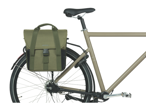 Basil GO-Single Sideveske Grønn, 16 ltr, Hook On System 