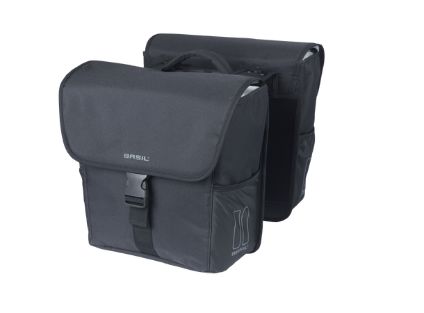 Basil GO Go-Double MIK Sideveske Sett Sort, 32 ltr, ink MIK system 