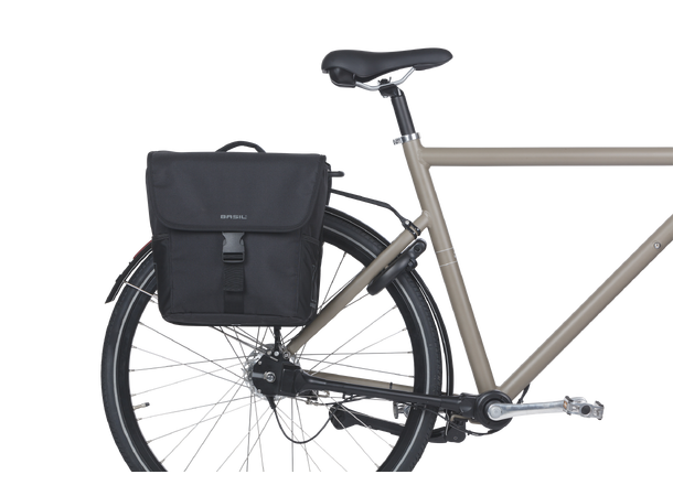 Basil GO Go-Double MIK Sideveske Sett Sort, 32 ltr, ink MIK system 