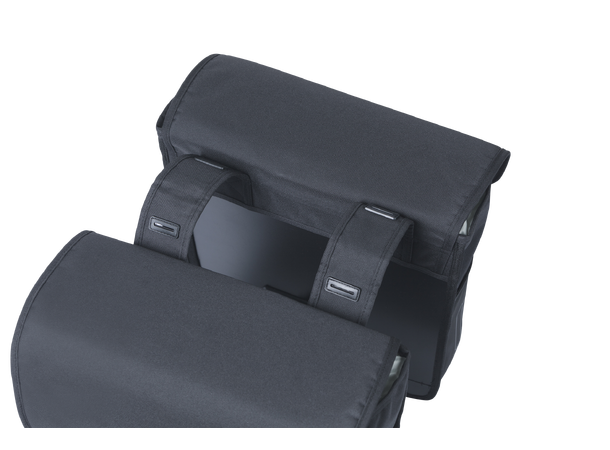 Basil GO Go-Double Sideveske Sett Sort, 32 ltr, Universal Bridge 