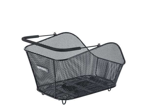 Basil Icon M MIK Kurv Bak Sort, Stål, ink MIK System