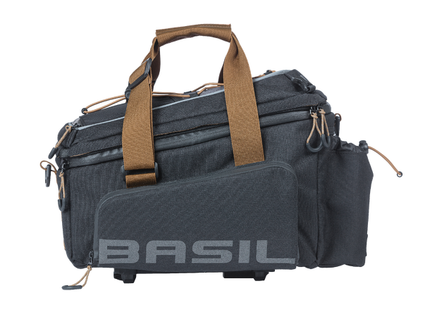 Basil Miles XL MIK Bagasjebrett Veske Sort, 9-36 ltr, ipx3, ink MIK System 