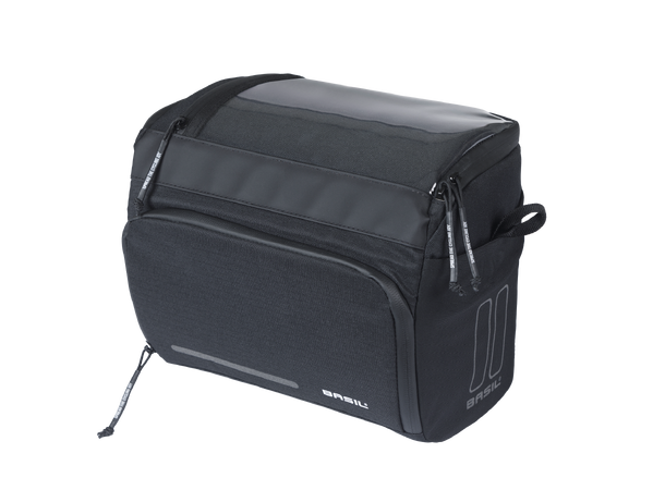 Basil Move KF Veske Front Sort, 8 ltr, ink KF plate 