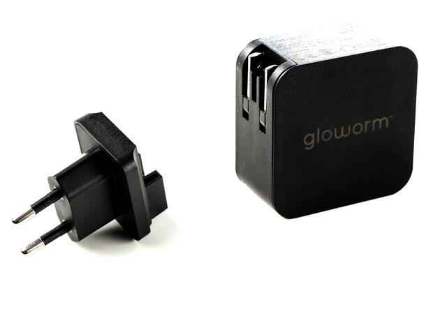 Gloworm USB-C Hurtiglader 45W USB-C, PD-Protokoll, EU-adapter 