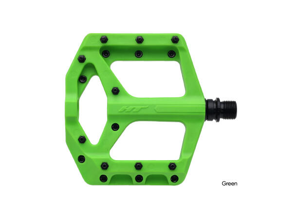 HT PA32A Supreme-C Platformpedal Grønn Nylon Composite, 101x100mm,20-pins,345gr 