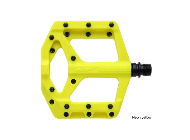 HT PA32A Supreme-C Platformpedal NeonGul Nylon Composite, 101x100mm,20-pins,345gr 