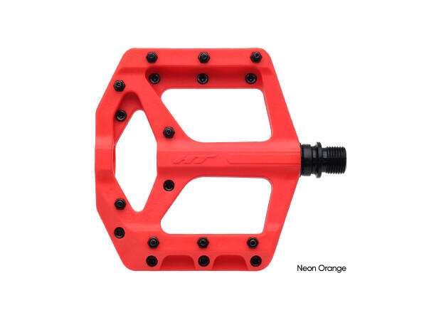 HT PA32A Supreme-C Platformpedal Oransje Nylon Composite, 101x100mm,20-pins,345gr 