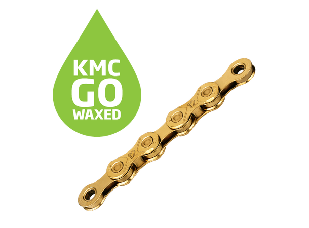 KMC X12 Ti-N Go Waxed Kjede Gull 12-Delt, 126 ledd, 5.2mm 