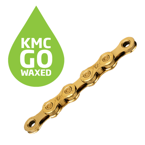 KMC X12 Ti-N Go Waxed Kjede Gull 12-Delt, 126 ledd, 5.2mm