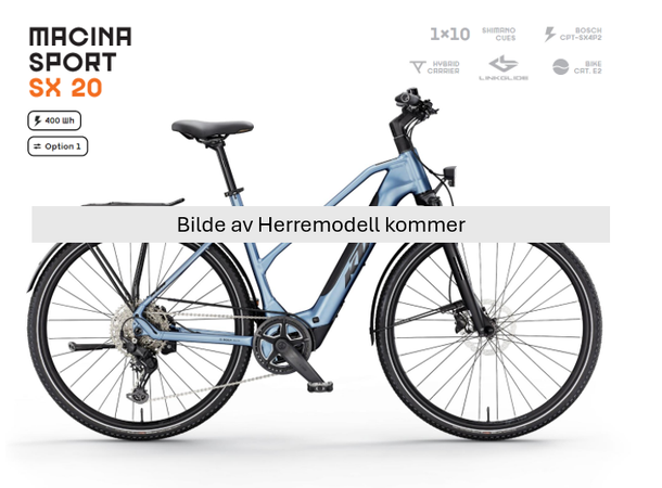 KTM Macina Sport SX 20 H/60 Blå BOSCH CPT-SX4P2, 1x10 SHIMANO CUES, 5 