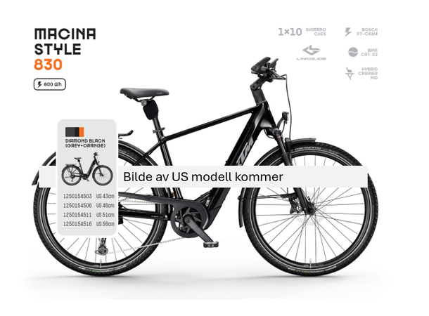 KTM Macina Style 830 US BOSCH PT-CX8I4, 1x10 SHIMANO CUES, 5 