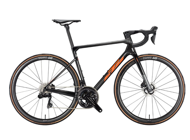 KTM Revelator Alto Exonic Sort Oransje Disc, 2X12 SHIMANO DURA ACE DI2, 5 