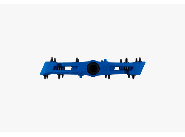 Race Face Chester Platformpedal L Blå Nylon Composite, 115x110mm, 22-pin, 355g 