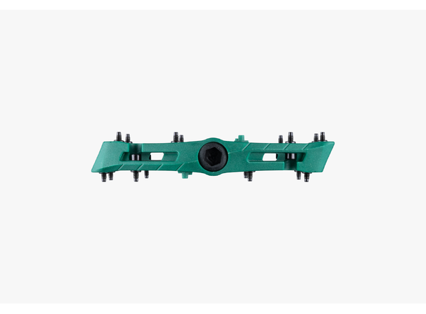 Race Face Chester Platformpedal L Grønn Nylon Composite, 115x110mm, 22-pin, 355g 