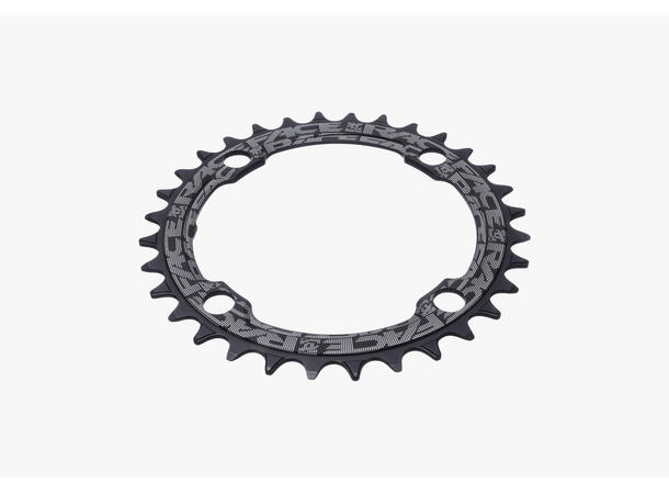 Race Face Krankdrev Sort 104 BCD/4-arm, 9/12-delt,Narrow/Wide,Alu 