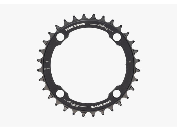 Race Face Krankdrev  30T Sort 104 BCD/4-arm, 9/12-delt,Narrow/Wide,Alu 