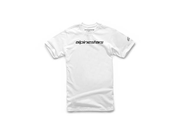 Alpinestars Linear Wordmark T-skjorte Large, Hvit/Sort