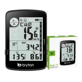 Bryton Rider 17 E GPS Computer 3.0&quot; , Mono LCD skjerm, full GNSS, 63g