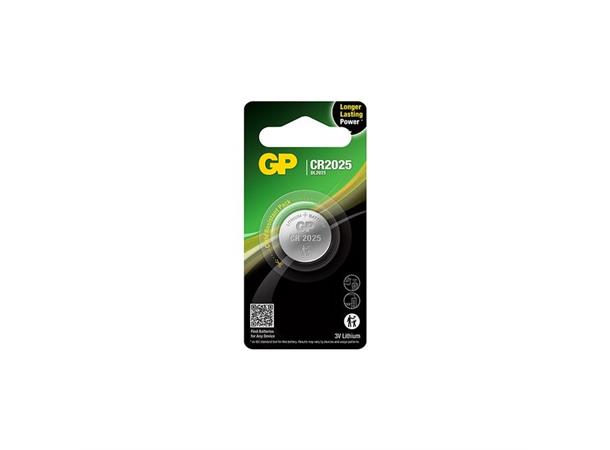 GP 2025 Knappcell Batteri 3V 1 stk, ø20mmx2.5mm, Lithium 