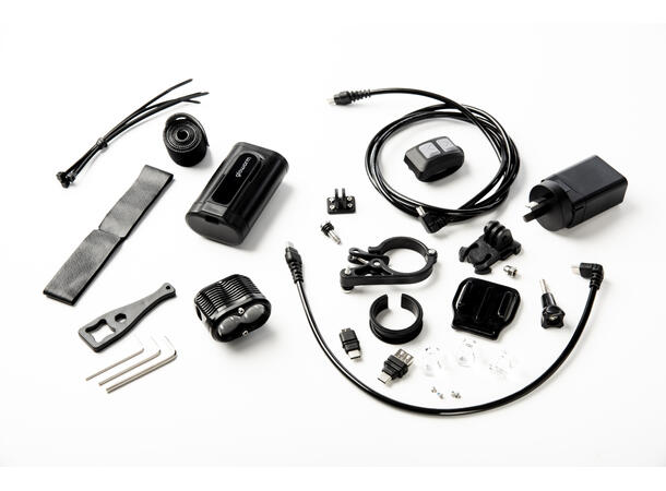 Gloworm X2 Adventure 2000 Multisportlykt 2000 L, remote, OLED 5000mAh, 290g 