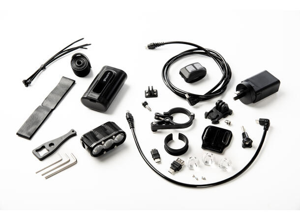 Gloworm XS Adventure 2800 Frontlykt 2800 L, remote, OLED 5000mAh, 311g 