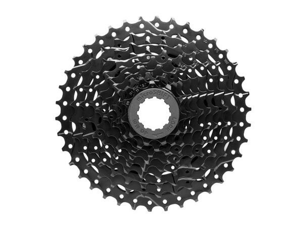 Microshift Advent 9-delt Kassett 11-38, 488gr, Alu/Stål, Sort, Shimano 