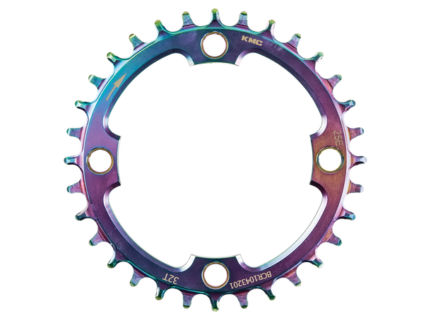 KMC MTB Krankdrev Aurora Blå 34T 104 BCD/4-arm, Narrow Wide, alu 