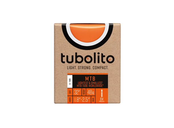 Tubolito S-Tubo Presta MTB 32" Slange 1.8/2.5",TPU,oransje 42mm ventil,48g 