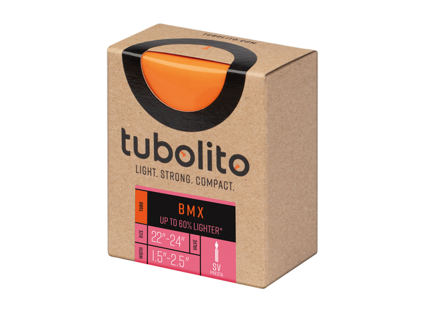 Tubolito Tubo Presta BMX 22/24" Slange 1.5/2.5",TPU,oransje 42mm ventil,69g 