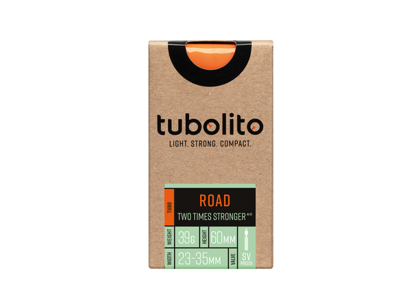 Tubolito Tubo Presta Road 28" Slange 23/35-622mm,TPU,oransje 60mm ventil,39g 