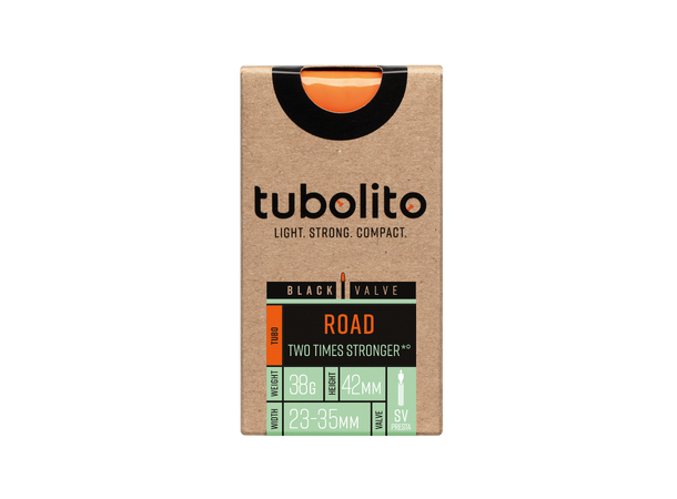 Tubolito Tubo Presta Road 28" Slange 23/35-622mm,TPU,sort 42mm ventil,38g 