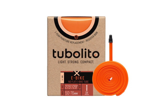Tubolito X-Tubo Presta E-MTB Slange 50/76-622mm,TPU,oransje 42mm ventil,164g 