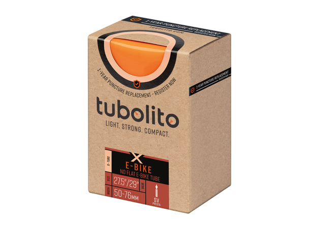 Tubolito X-Tubo Presta E-MTB Slange 50/76-622mm,TPU,oransje 42mm ventil,164g 
