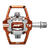 HT T2-SX BMX Pedaler Root Beer Brun Alu, 4-pins, m/cleats, 377gr 
