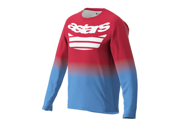 Alpinestars A-Dura Astars 2.0 LS Trøye XX-Large, Rød/Blå, Regular Fit 