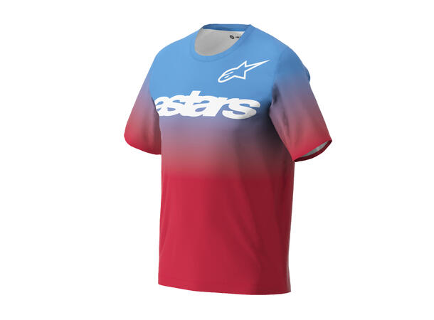 Alpinestars A-Dura Astars 2.0 SS Trøye X-Large, Rød/Blå, Regular Fit 
