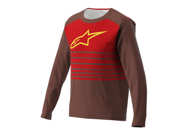 Alpinestars A-Dura Elite Blocked Trøye Large, Bordeaux, Regular Fit 