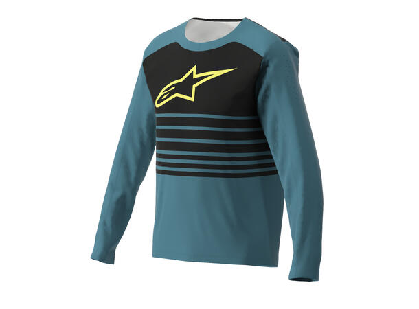 Alpinestars A-Dura Elite Blocked Trøye Medium, Blå/Grønn, Regular Fit 