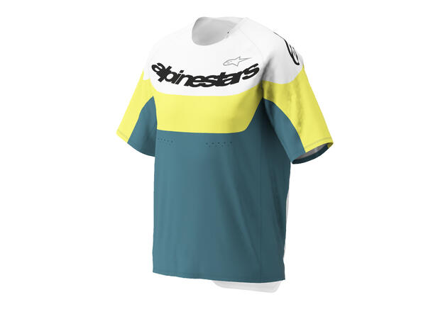 Alpinestars A-Dura Race SS Trøye Large, Blå/Grønn, Regular Fit 
