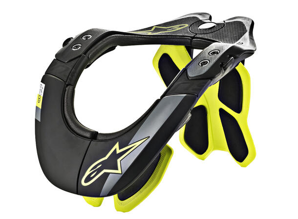 Alpinestars Bns Tech 2 Nakkebeskytter Large/X-Large, Sort/gul, Cat II, 630gr 