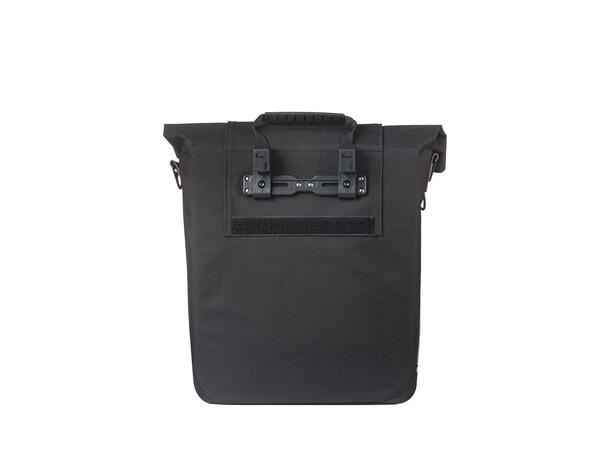 Basil City Shopper MIK Hooks Sideveske Sort, 16 liter, MIK Hooks System 