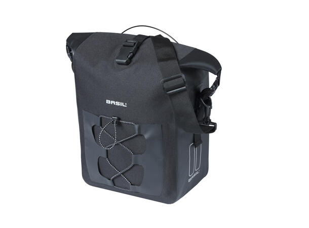 Basil Navigator MIK Studs Sideveske M Sort, 14 Liter, IPX3,ink MIK Studs plate 