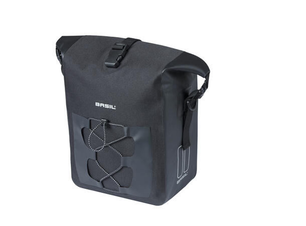 Basil Navigator MIK Studs Sideveske M Sort, 14 Liter, IPX3,ink MIK Studs plate 
