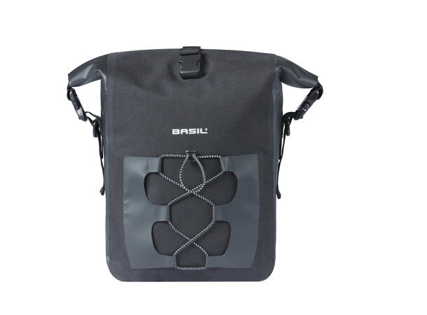 Basil Navigator MIK Studs Sideveske M Sort, 14 Liter, IPX3,ink MIK Studs plate 