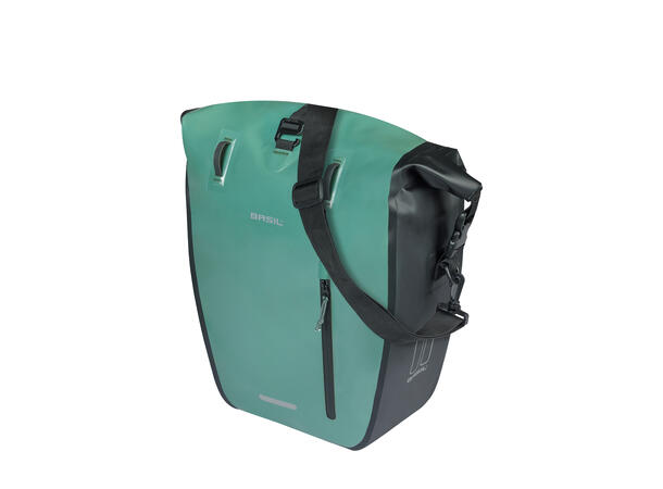 Basil Rivo MIK Hooks Sideveske L Grønn, 31Liter,MIK Hooks System,Vanntett 