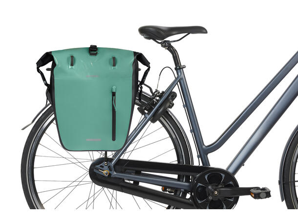 Basil Rivo MIK Hooks Sideveske L Grønn, 31Liter,MIK Hooks System,Vanntett 