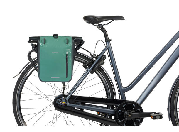 Basil Rivo MIK Hooks Sideveske M Grønn, 15Liter,MIK Hooks System,Vanntett 