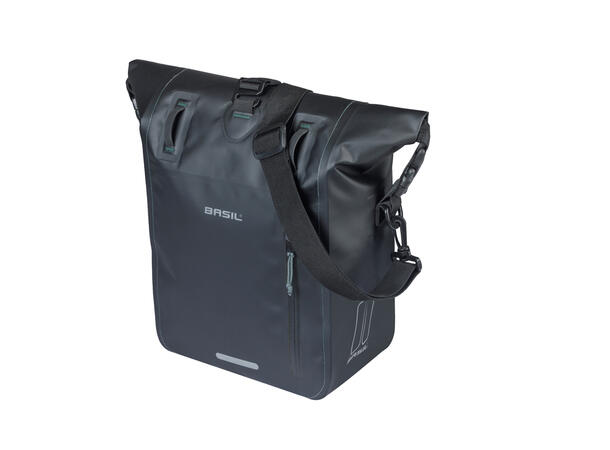 Basil Rivo MIK Hooks Sideveske M Sort, 15Liter, MIK Hooks System,Vanntett 