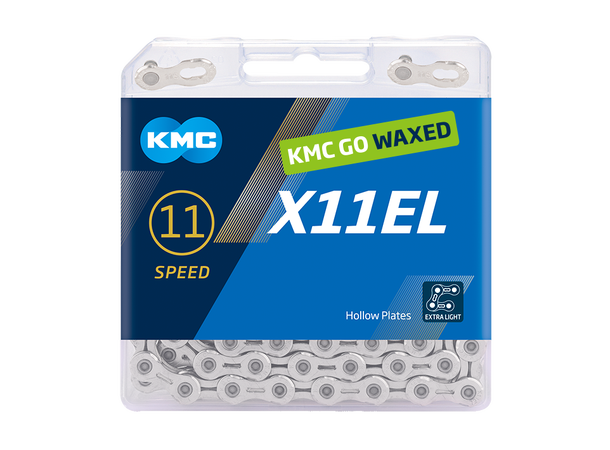 KMC X11EL Go Waxed Kjede Sølv 11-Delt, 118 ledd, 5.65mm 