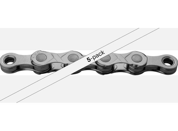 KMC e10 EPT El-Sykkel Kjede Sølv 5pk 10-Delt, 5x136 ledd, 5.88mm, Rustfritt 